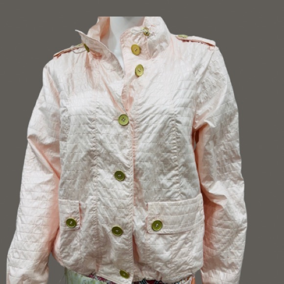 Chico's Light Pink Leah Zenergy Quilted Embossed Lightweight Jacket - Picture 1 of 11